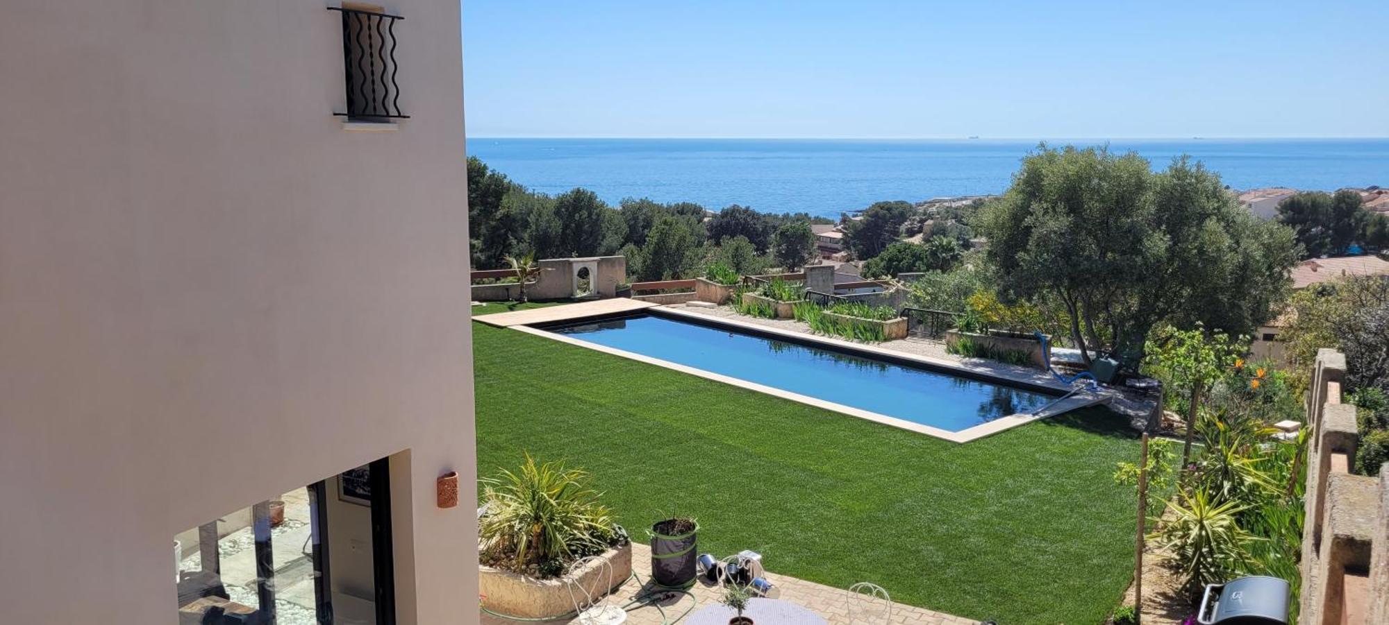 Bed and Breakfast Les Cactus Bleus Sausset-les-Pins Exterior foto